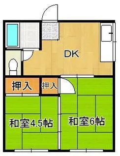 コーポ平原【1階】の間取り