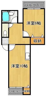 ディアライフ千防【1階】の間取り