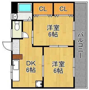 橋本ビル(戸畑)【3階】の間取り