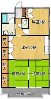 MDIマンション中原東【3階】の間取り
