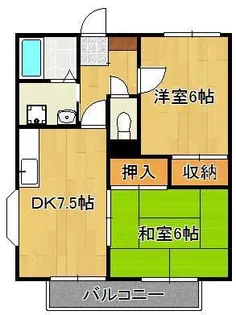 ディオール境川【1階】の間取り