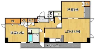 2LDKの間取り画像