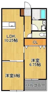 エルソル茶屋町【1階】の間取り
