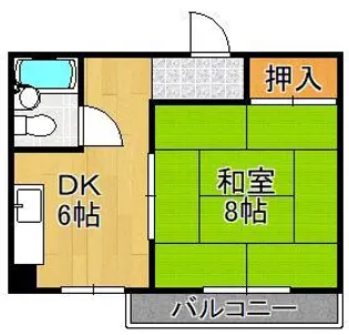 野坂ハイツ【2階】の間取り