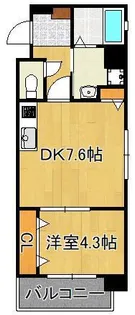 シンフォニー祗園【7階】の間取り