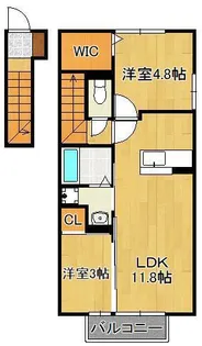 ラムロ吉田【2階】の間取り