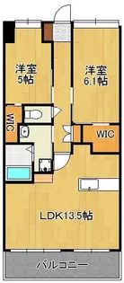 ウィングス八幡駅前【6階】の間取り