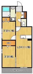 サンクレシア戸畑駅前Ⅱ【2階】の間取り