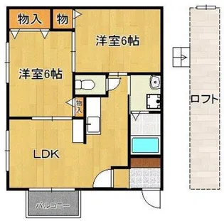 コーポカーペンターⅡ【2階】の間取り
