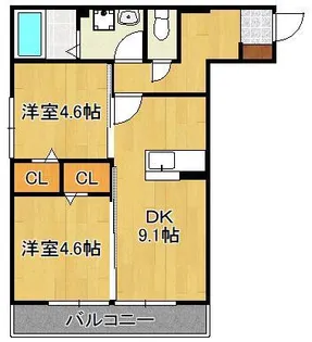 Ariga10 C棟【3階】の間取り