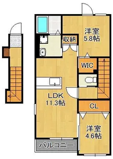 ヴェルジュ菅原【2階】の間取り