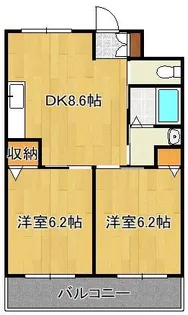 クレシア清田【1階】の間取り