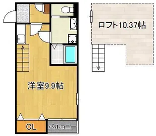 Katze(カッツェ)宮の町【1階】の間取り