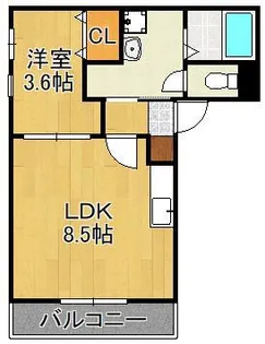 クロノ戸畑Ⅱ【1階】の間取り