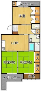 サングレイス槻田Ⅱ 102号室【1階】の間取り