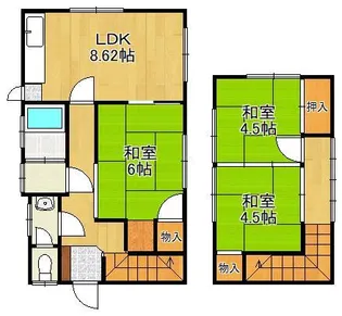 福岡県北九州市八幡東区昭和1丁目【一戸建】の間取り