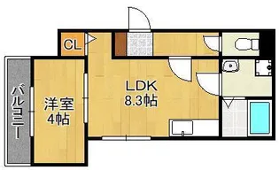 THE NOBLES戸畑Ⅰ【3階】の間取り