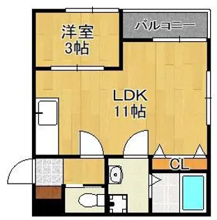 THE NOBLES戸畑Ⅱ【1階】の間取り