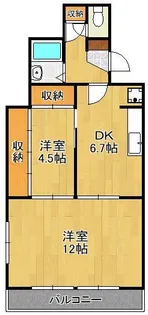 桃園VIPマンション B棟 210号室【2階】の間取り