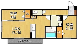D-ROOM前田【1階】の間取り