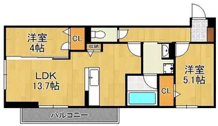 D-ROOM前田【2階】の間取り