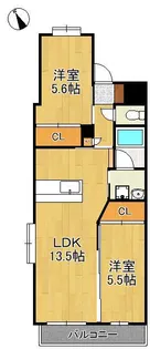 ウイングス西本町【13階】の間取り
