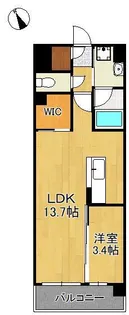 ウイングス西本町【8階】の間取り