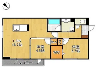 D-ROOM浅生【3階】の間取り