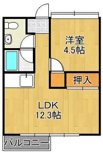 Moon中原 A棟【2階】の間取り