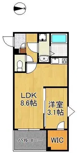 ジーメゾン戸畑【2階】の間取り