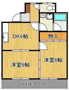 第二中央みささビル【6階】の間取り