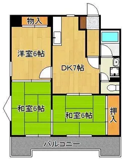 フローラルホクザイ【5階】の間取り