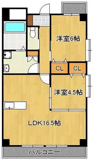 ルネス到津の森【4階】の間取り