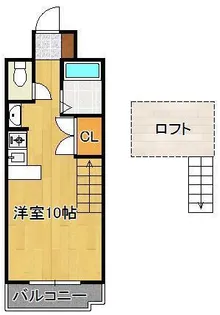 ベルガ清水【8階】の間取り
