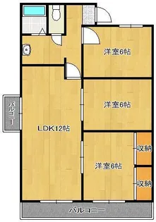 高峰グリーンマンション【3階】の間取り