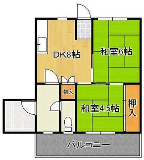 富田ハイツ【5階】の間取り