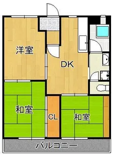 富田ハイツ【6階】の間取り
