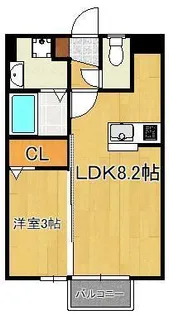 ファープレイス小倉西B棟【2階】の間取り