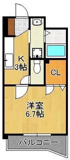 ボニート到津【4階】の間取り