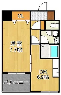 MDIインターフェイス竪町【5階】の間取り