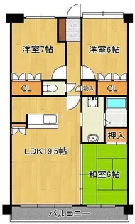シャトレ大手町N棟【5階】の間取り