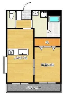 リード真鶴【5階】の間取り