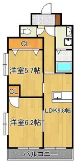 リード真鶴【4階】の間取り