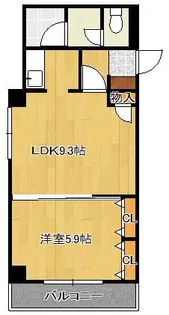 アビタシオン清水【6階】の間取り