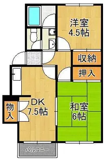 コーポ三好 パート2【2階】の間取り