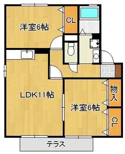 グランシャリオ・S B棟【1階】の間取り