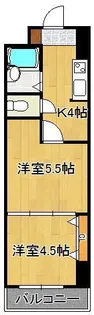 ギャラン南小倉【13階】の間取り