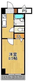 ギャラン南小倉【3階】の間取り