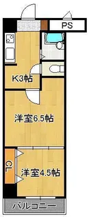 ギャラン南小倉【7階】の間取り