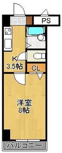 ギャラン南小倉【9階】の間取り